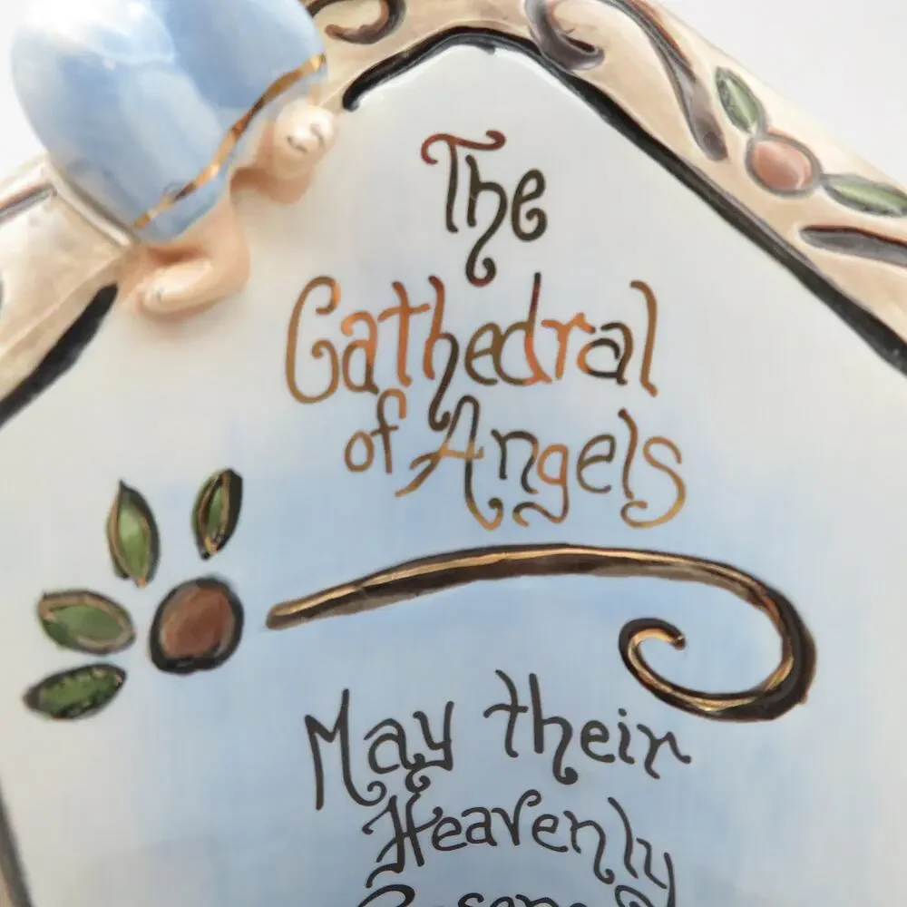 Blue Sky Clayworks Heather Goldminc Cathedral of Angels Tealight Holder 2003
